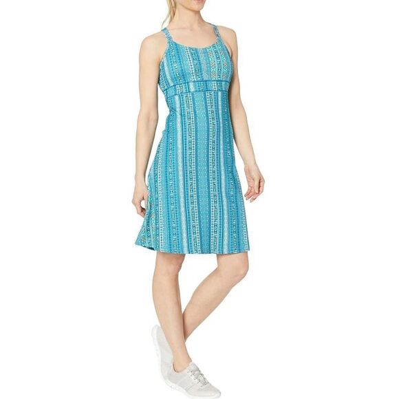 Marmot Taryn Blue Green Tribal Pattern Strappy Athleisure Tank Dress - Picture 1 of 15